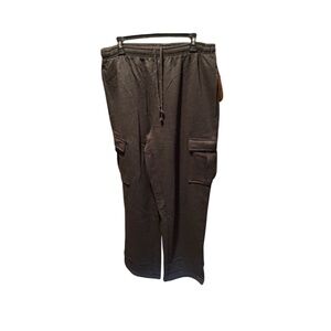 King Size Men's Cargo Sweat Pants in Charcoal Large Tall NWT